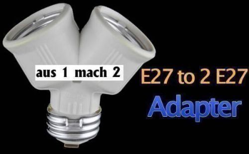 E27 zu 2xE27 Adapter