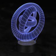 3D Lampe Hologramm Ringe