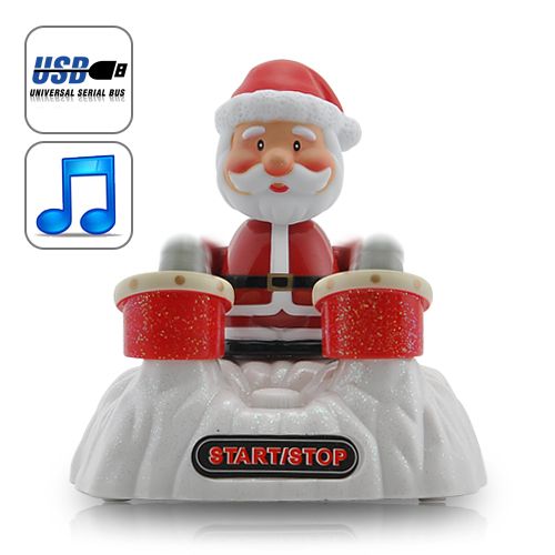 trommelnder Weihnachtsmann USB Anschluss